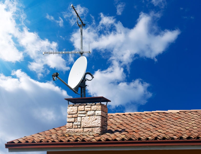 Antenas instaladas en tejado